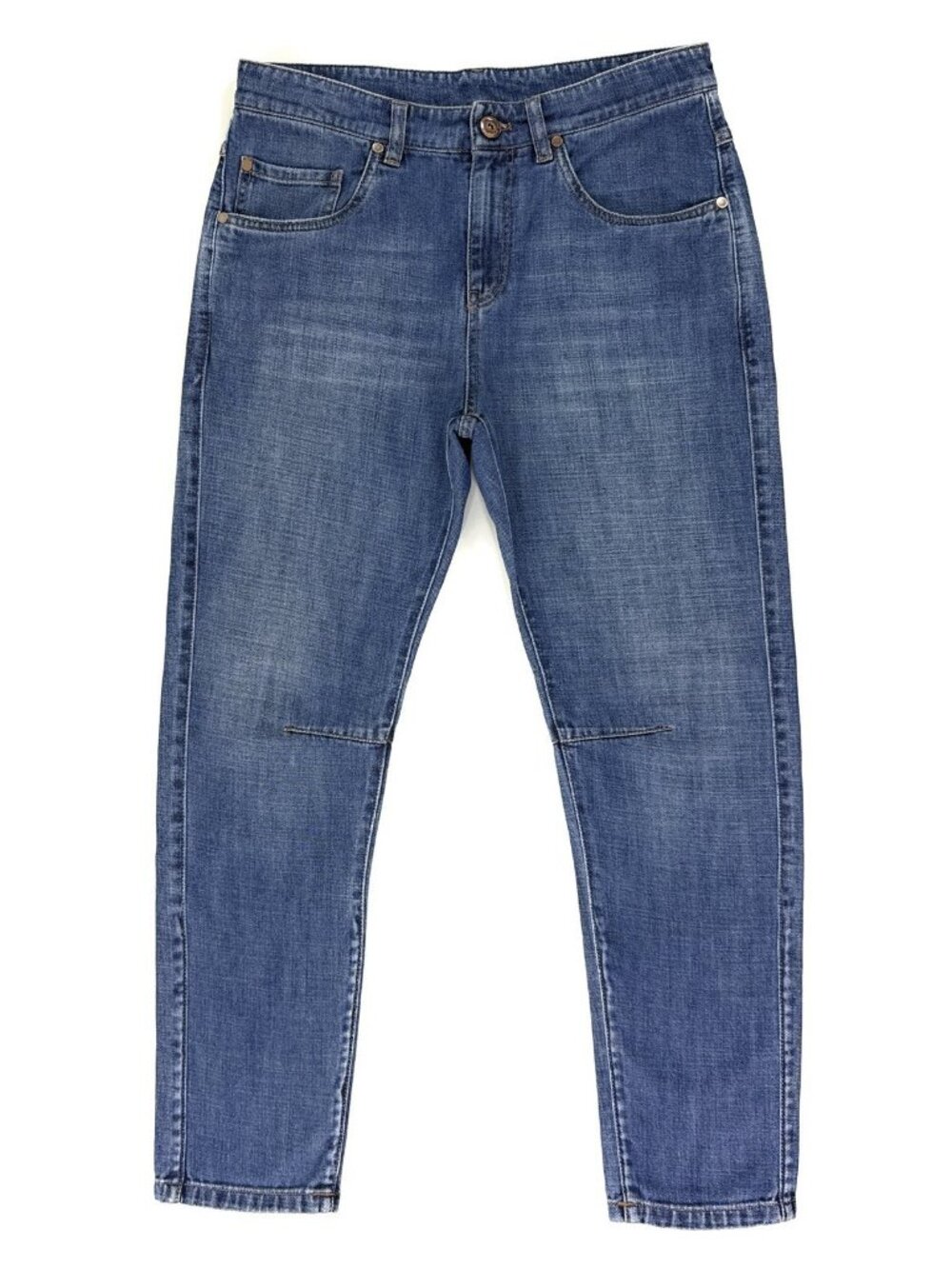 Brunello Cucinelli Jeans Womens Size IT 40 US 4 Boyfriend Low Slung Tapered Leg